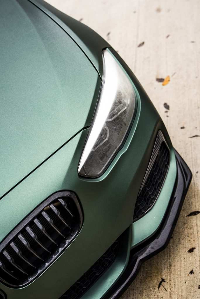 BMW M140i headlight view