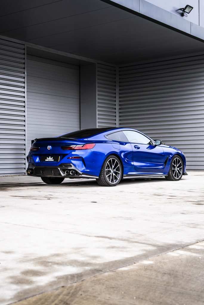 BMW M850i outside garage