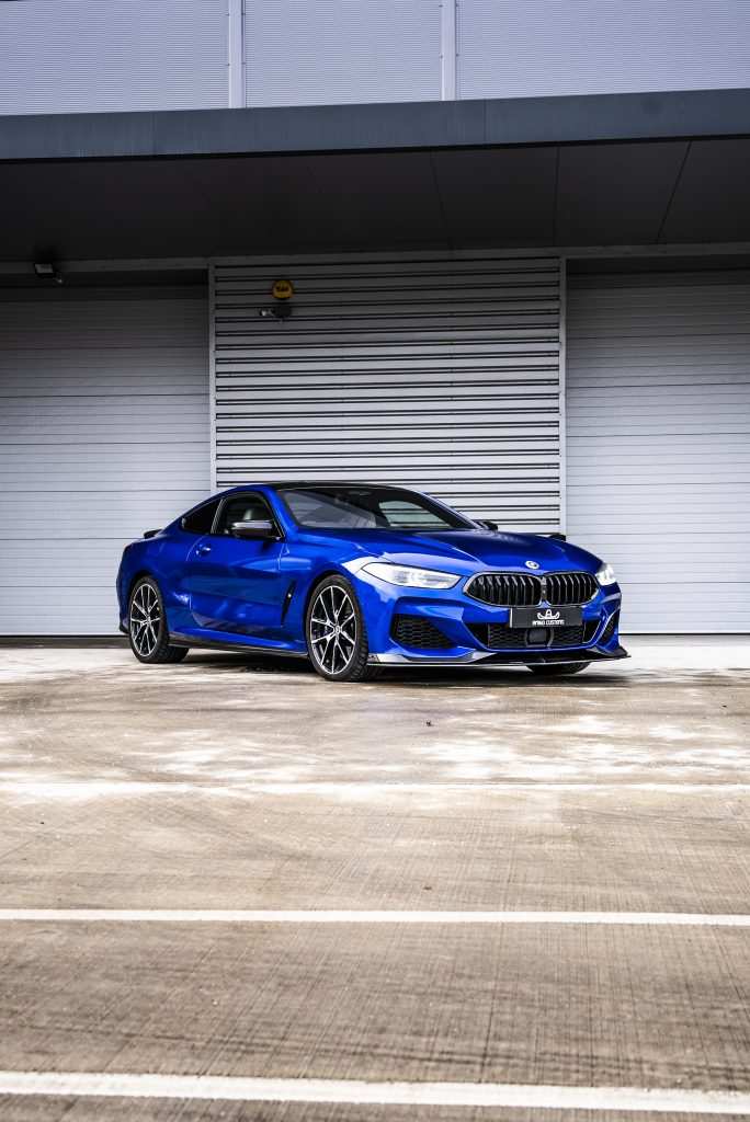 BMW M850i outside garage