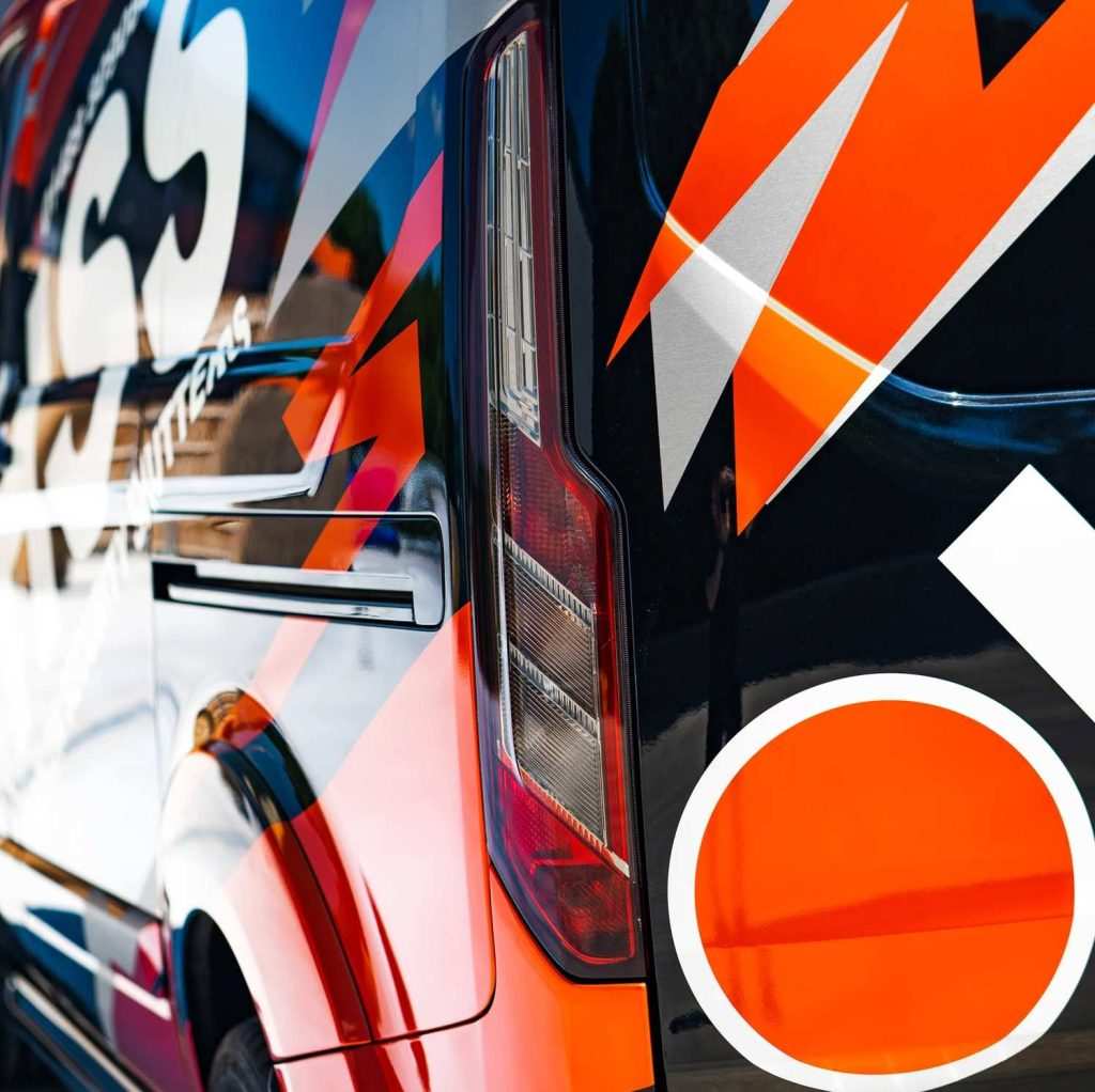 customised ford transit closeup