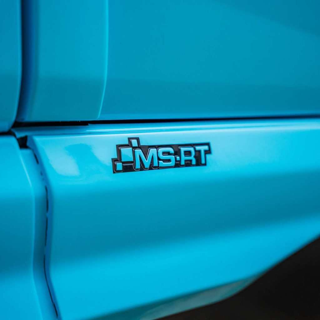Closeup of Ford Blue Transit