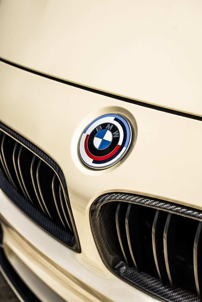 BMW M4 Logo closeup
