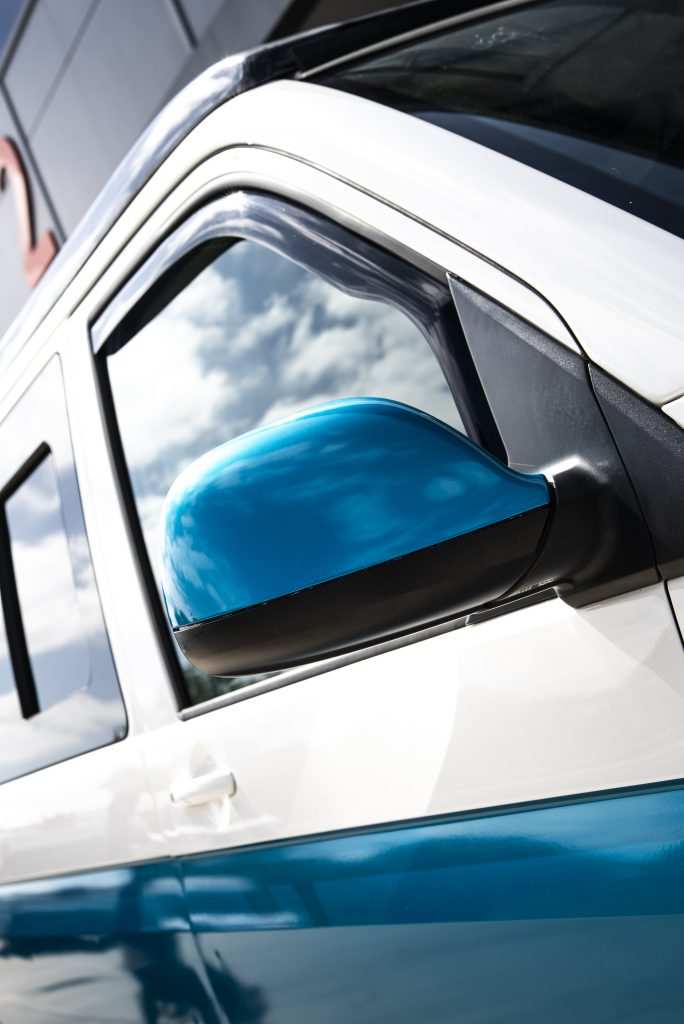 VW T6 with lower half wrap in 3M Gloss Atomic Teal