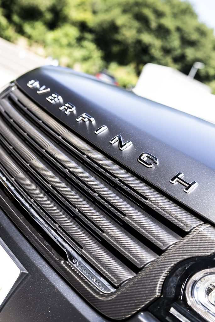 Bonnet detail in satin PPF on Range Rover