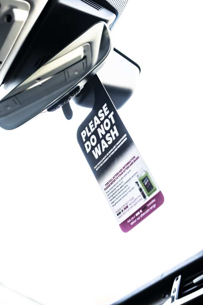 Close-up of 3M High Gloss White finish