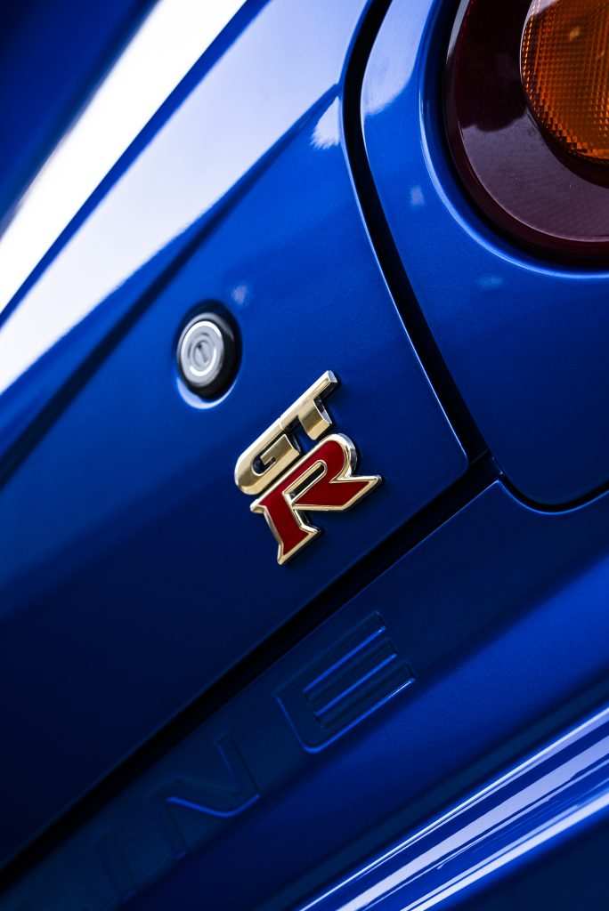Close-up of Skyline paint protected by PPF
