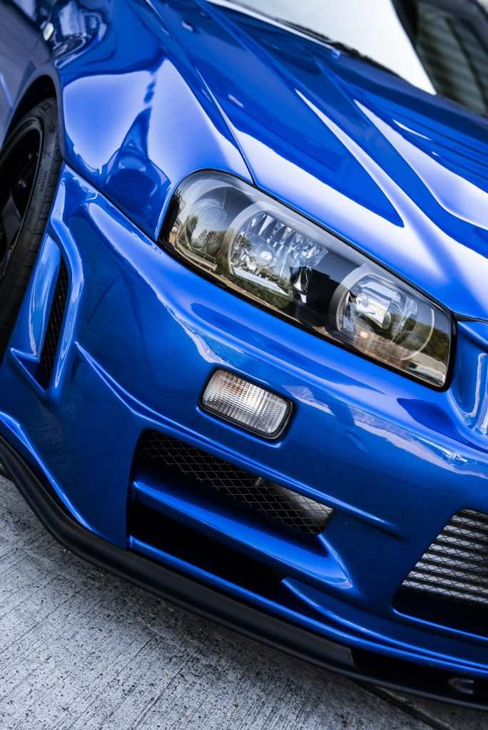 Nissan R34 Skyline with full clear gloss PPF