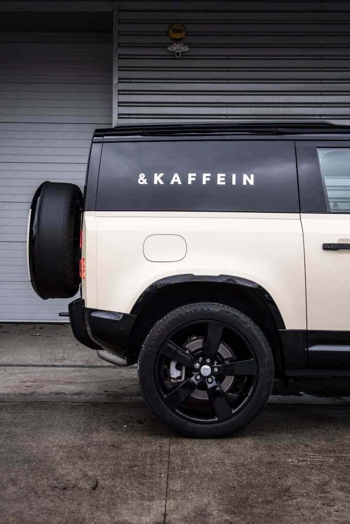 Side profile of Defender 90 in custom colour