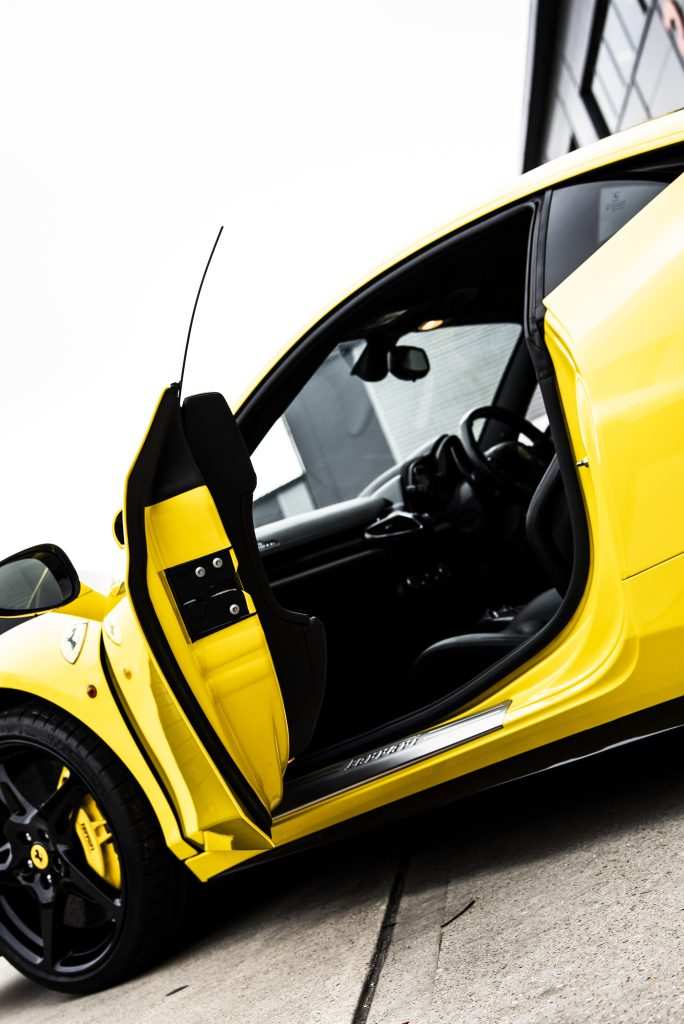 Close-up of 3M High Gloss Bright Yellow finish”