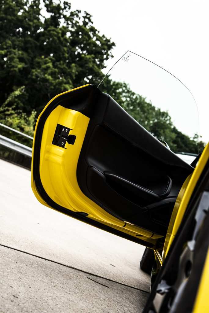 Close-up of 3M High Gloss Bright Yellow finish”
