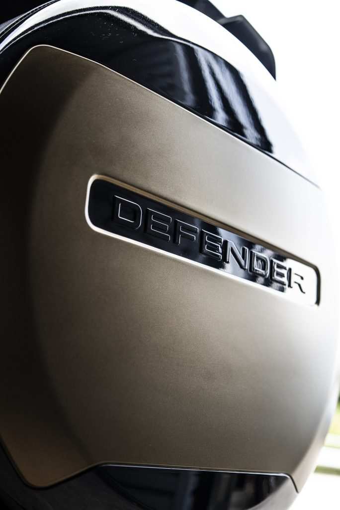Defender 110 in PWF Matt Bond Gold with Urban Bodykit
