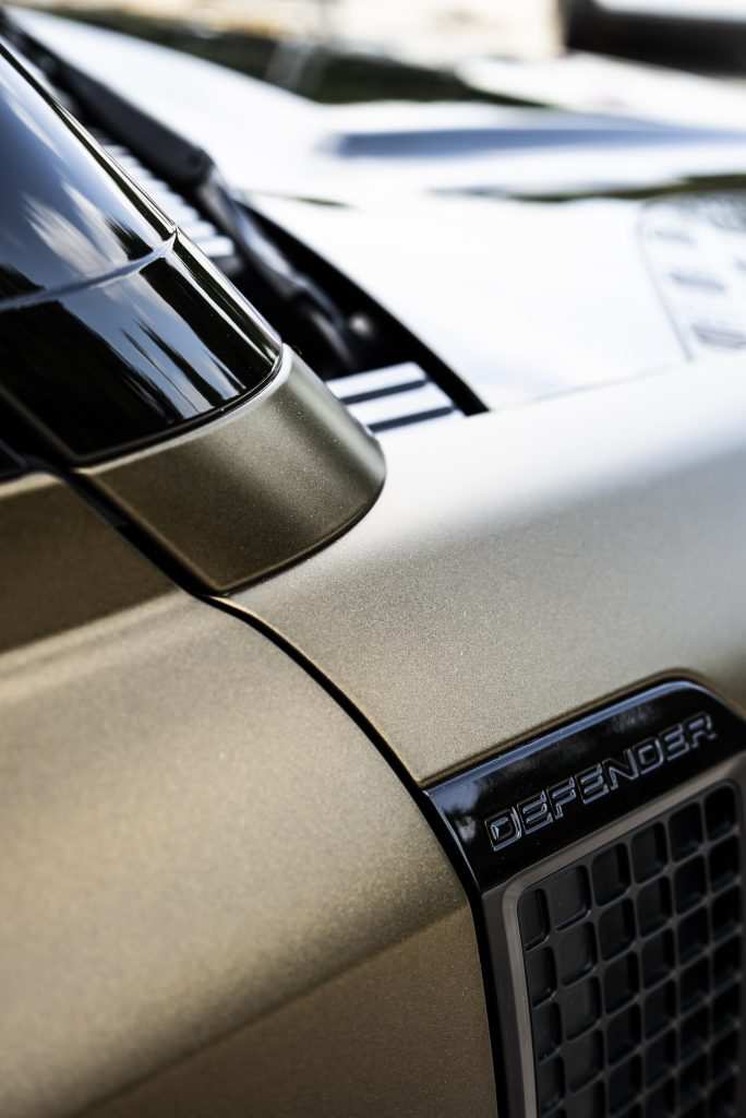 Defender 110 in PWF Matt Bond Gold with Urban Bodykit