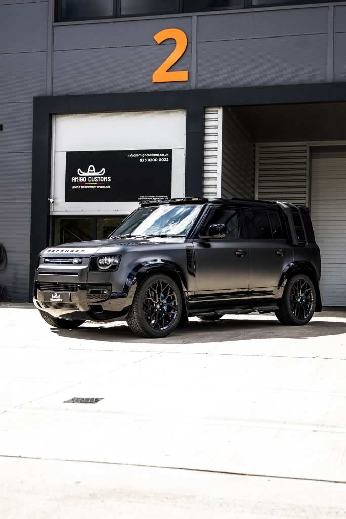 Defender 110 with satin PPF conversion
