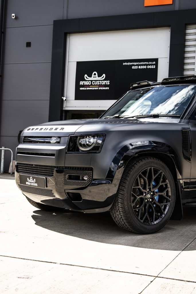Defender 110 with satin PPF conversion