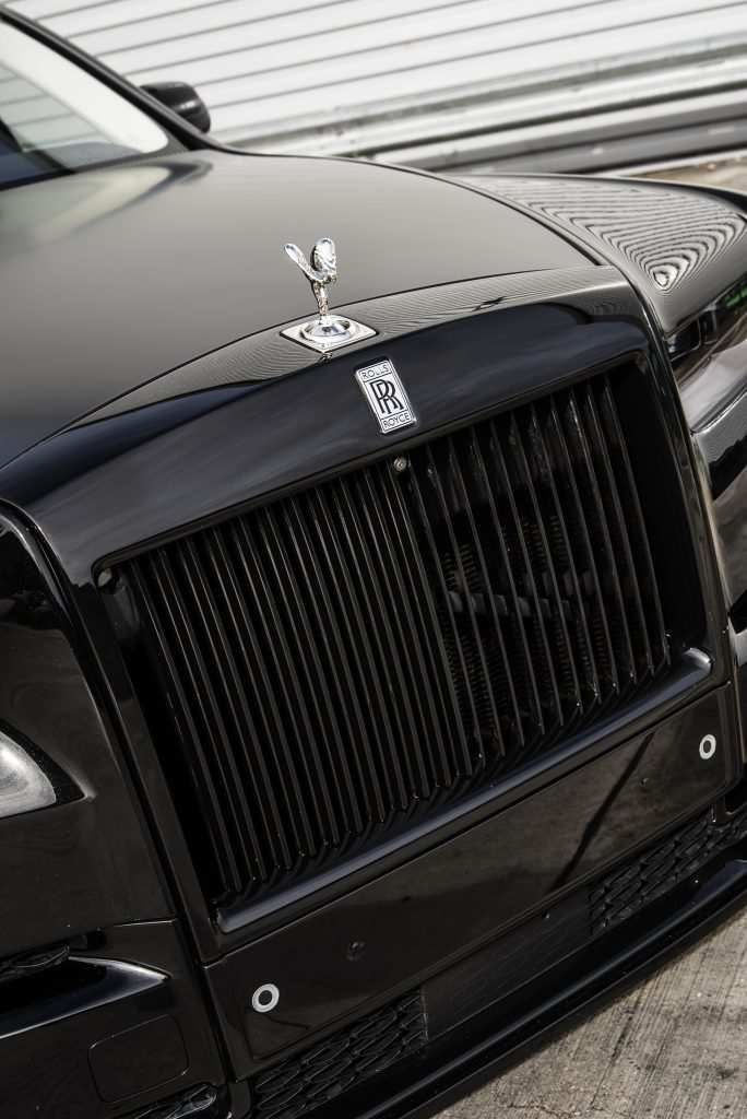 Close-up of gloss PPF and Avery Satin Black finish on Phantom
