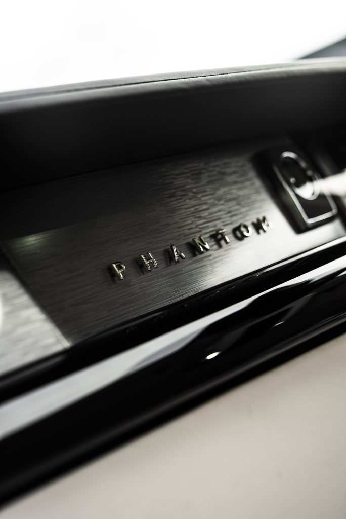 Close-up of gloss PPF and Avery Satin Black finish on Phantom