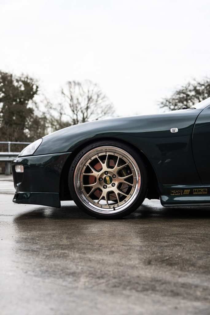 Close-up of Supra paint protected by PPF