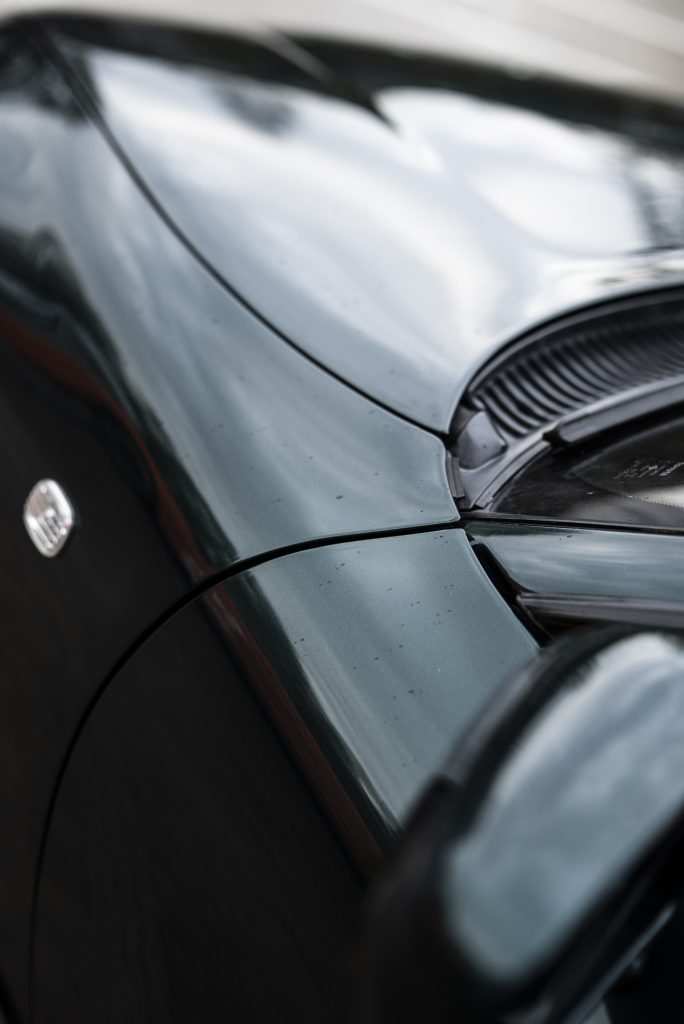Close-up of Supra paint protected by PPF
