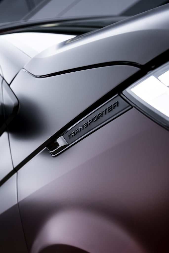 Close-up of VW T6 custom wrap finish