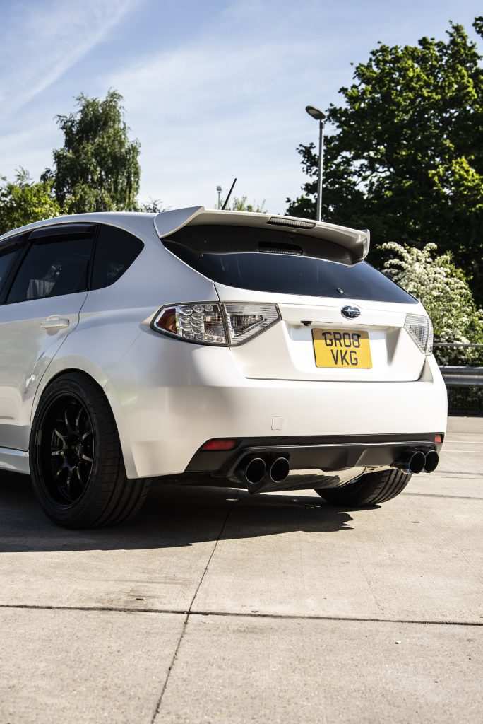 Subaru in 3M Satin Pearl White