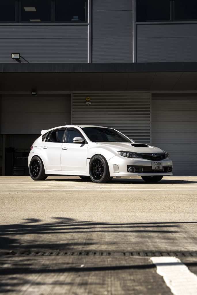 Subaru in 3M Satin Pearl White