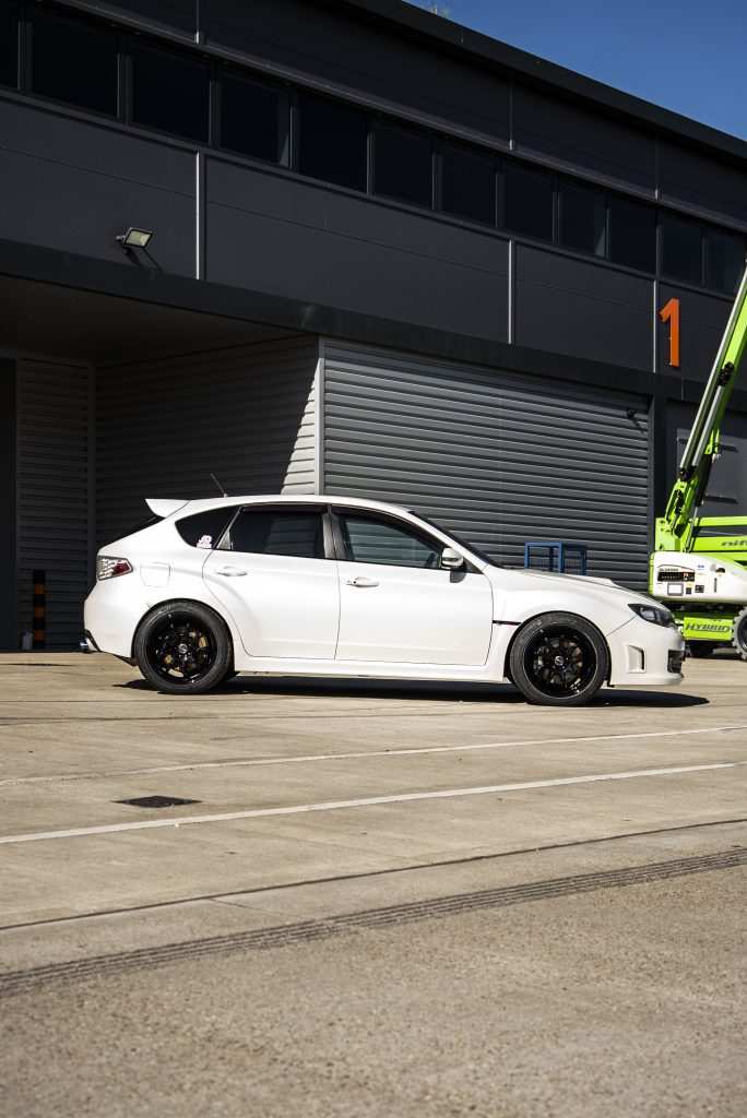 Subaru in 3M Satin Pearl White